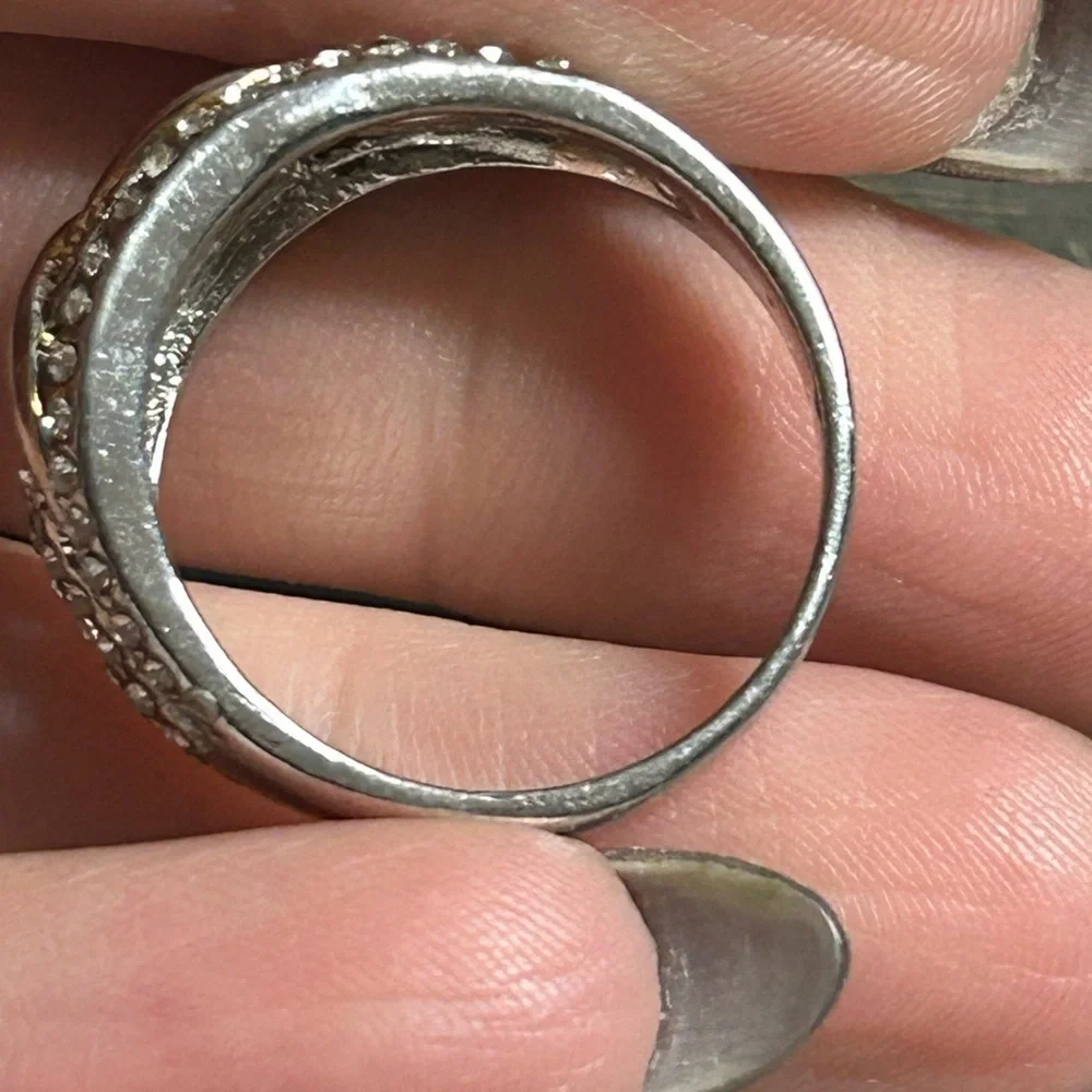 Elegant Silver Infinity Ring‎ 925 silver and CZ stones